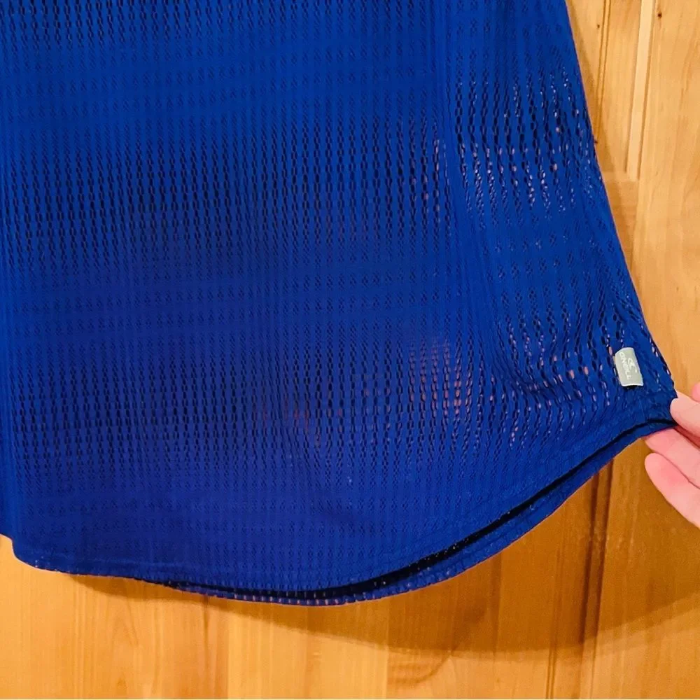 O'Neill Royal Blue Mesh Swim Cover-Up size XS/S See Through Beach Summer Comfy